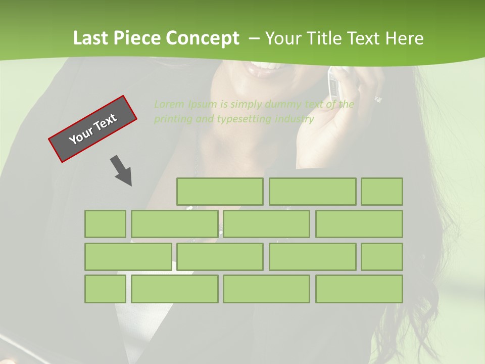 Cell Phone Corporate Smiling PowerPoint Template