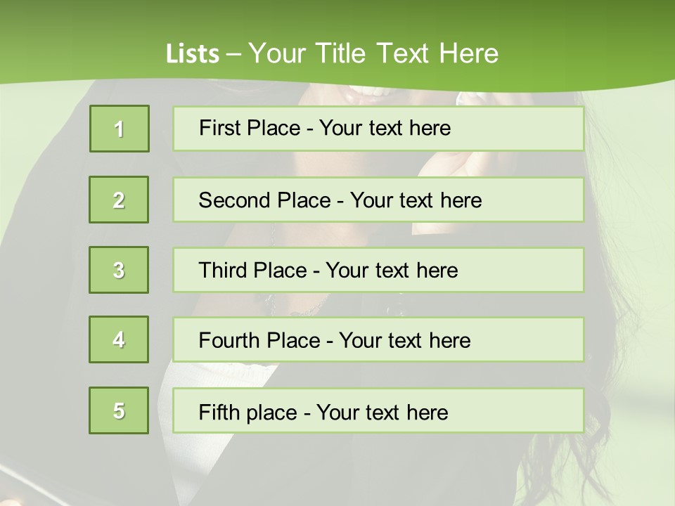 Cell Phone Corporate Smiling PowerPoint Template