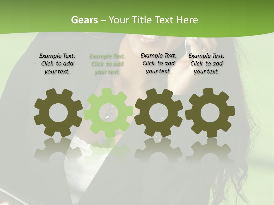 Cell Phone Corporate Smiling PowerPoint Template