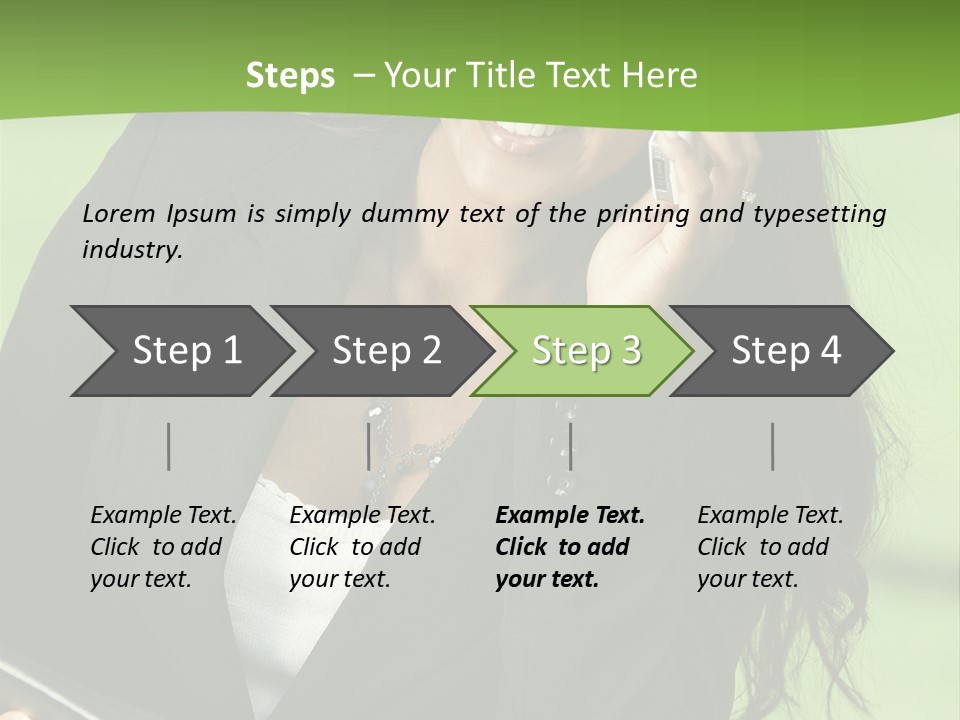 Cell Phone Corporate Smiling PowerPoint Template