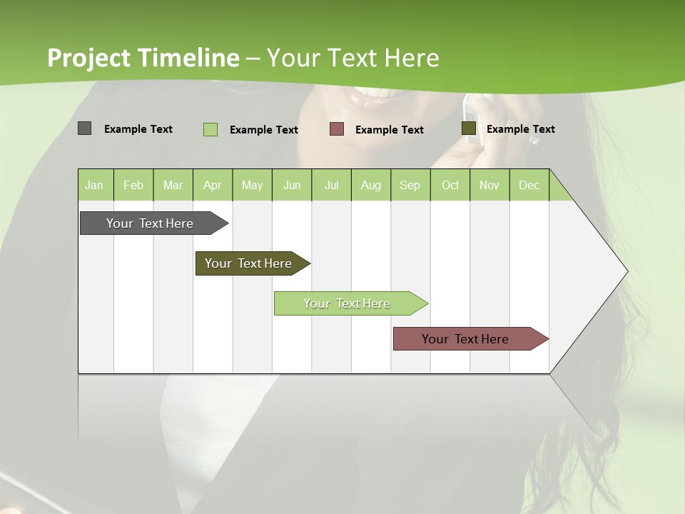 Cell Phone Corporate Smiling PowerPoint Template