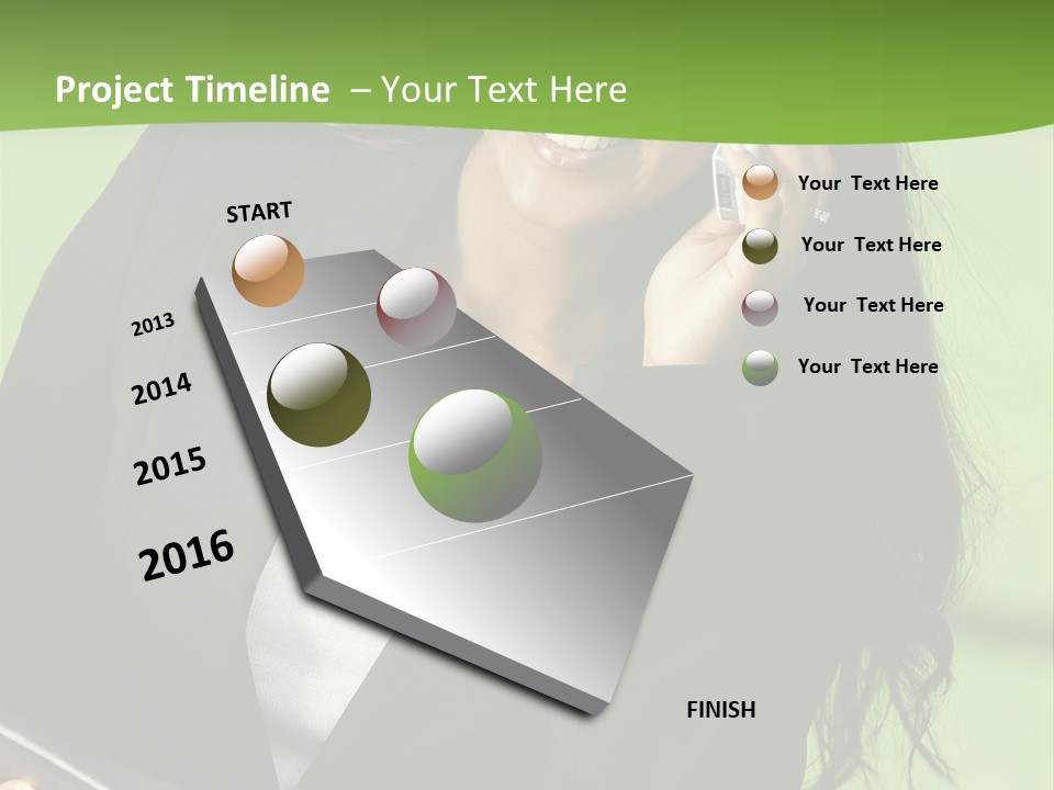 Cell Phone Corporate Smiling PowerPoint Template