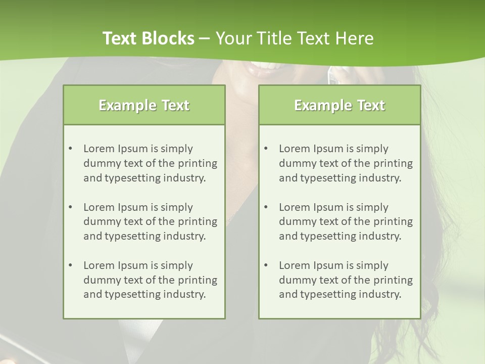 Cell Phone Corporate Smiling PowerPoint Template