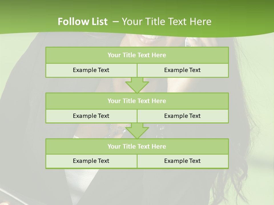 Cell Phone Corporate Smiling PowerPoint Template