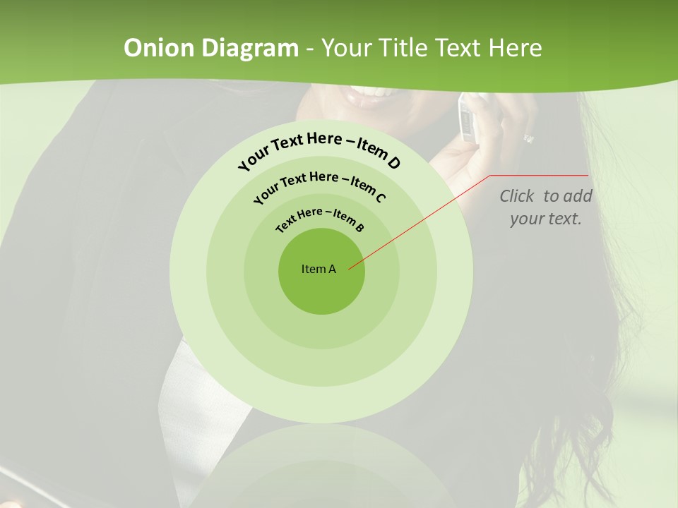 Cell Phone Corporate Smiling PowerPoint Template