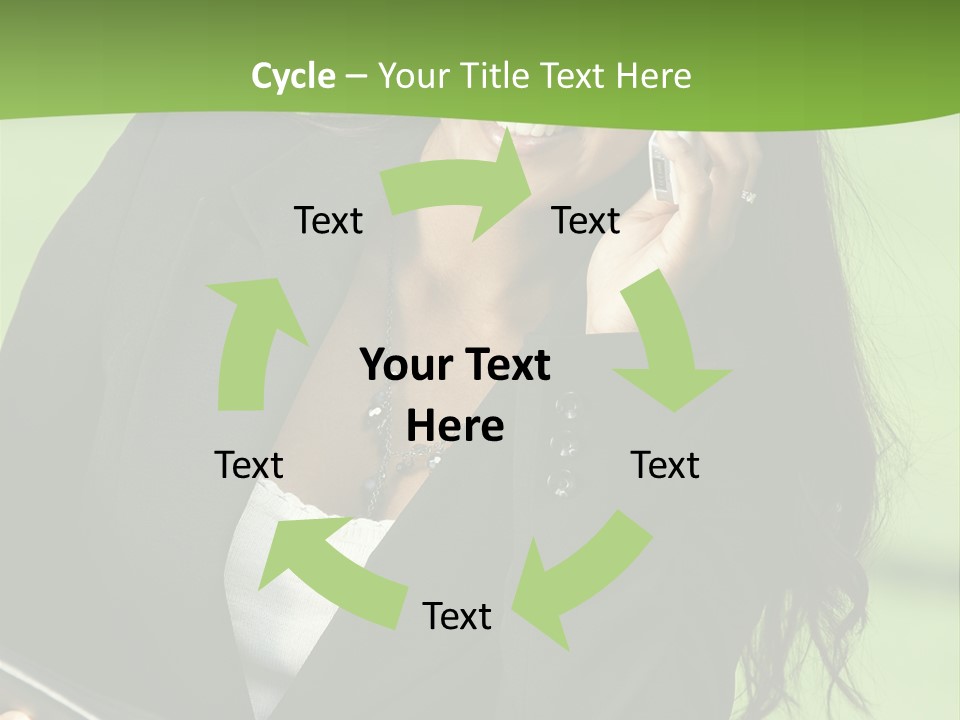 Cell Phone Corporate Smiling PowerPoint Template