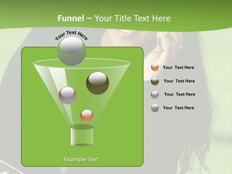 Cell Phone Corporate Smiling PowerPoint Template
