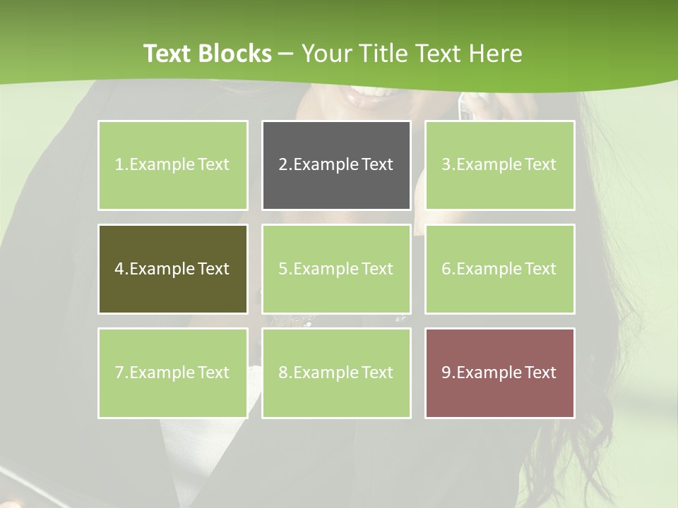Cell Phone Corporate Smiling PowerPoint Template