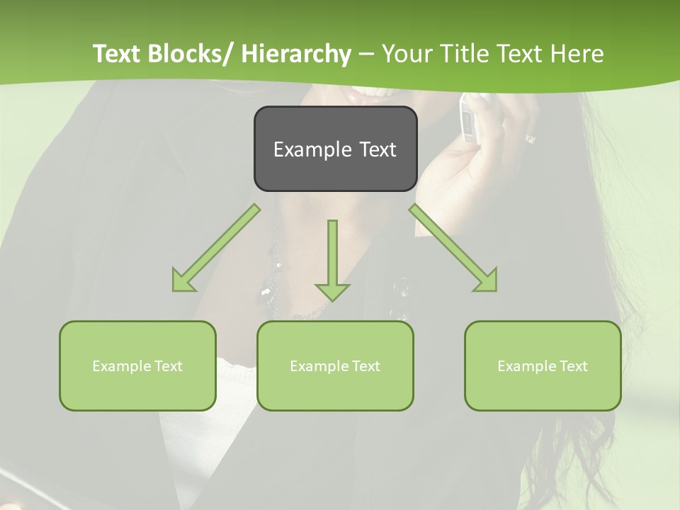 Cell Phone Corporate Smiling PowerPoint Template