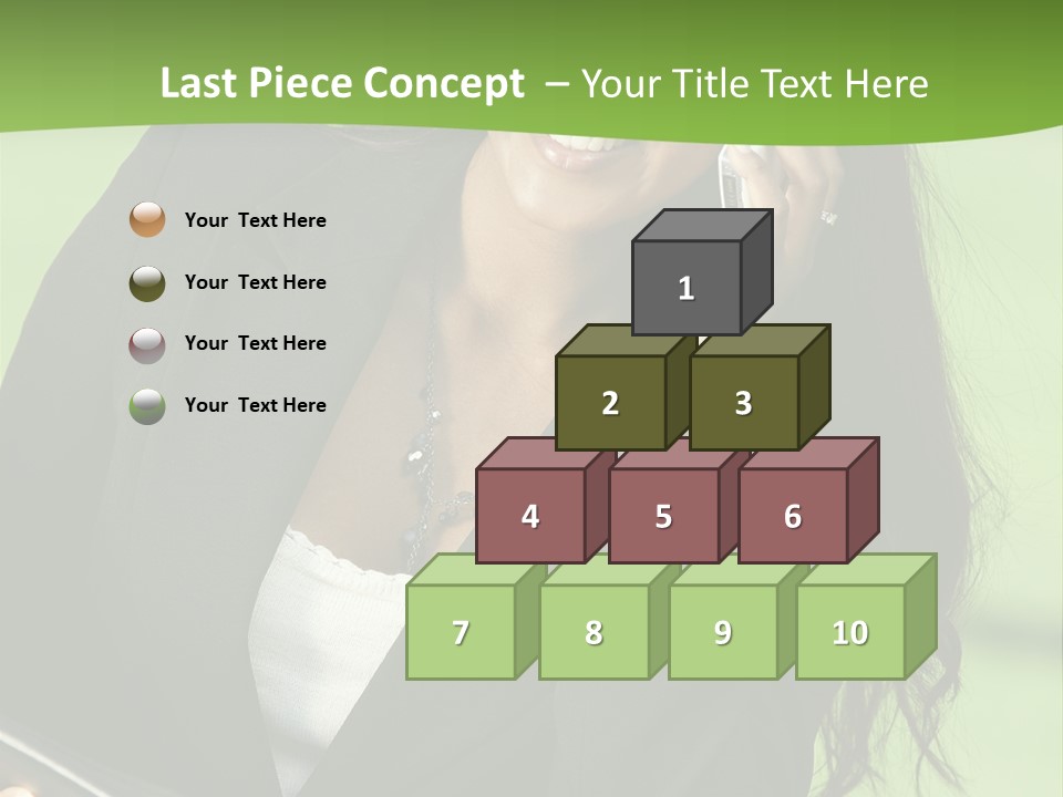 Cell Phone Corporate Smiling PowerPoint Template