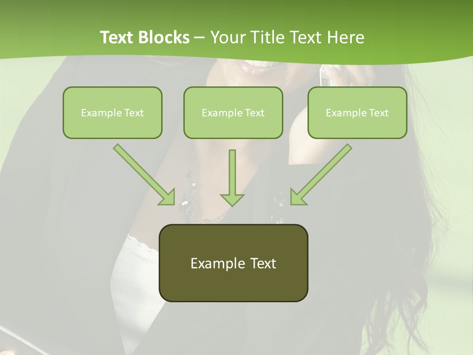 Cell Phone Corporate Smiling PowerPoint Template