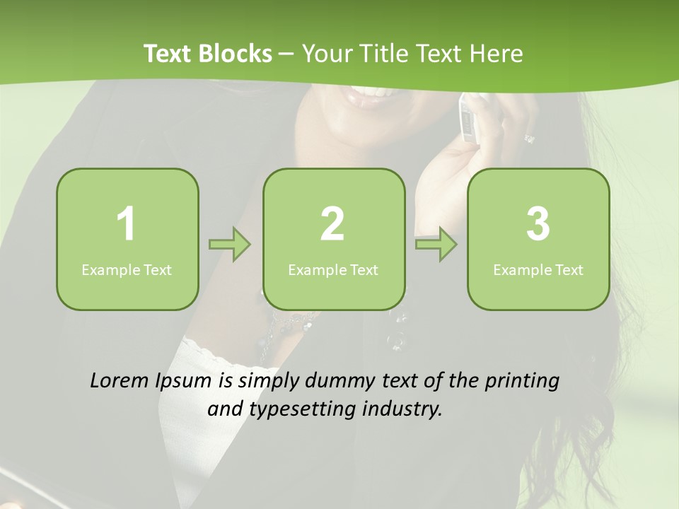 Cell Phone Corporate Smiling PowerPoint Template
