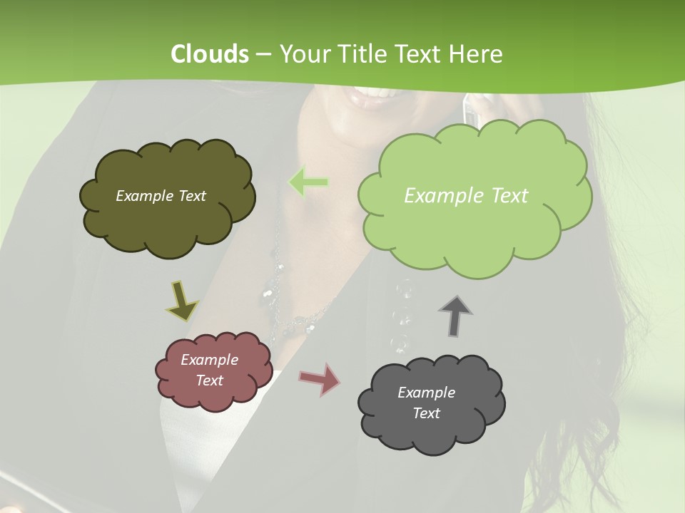 Cell Phone Corporate Smiling PowerPoint Template