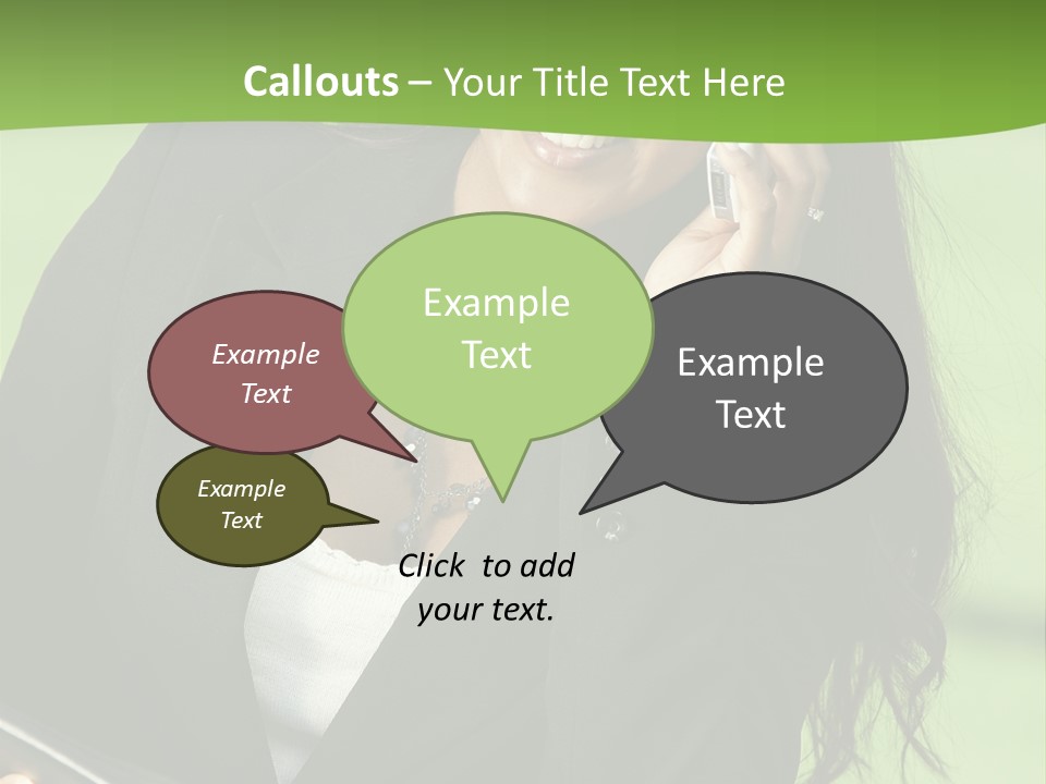 Cell Phone Corporate Smiling PowerPoint Template