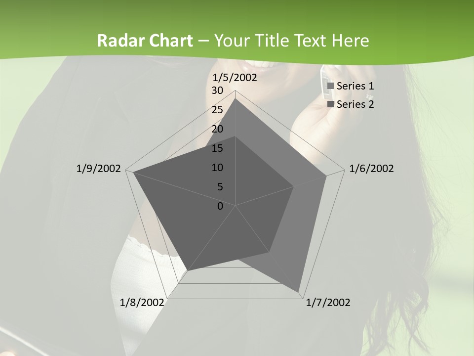 Cell Phone Corporate Smiling PowerPoint Template