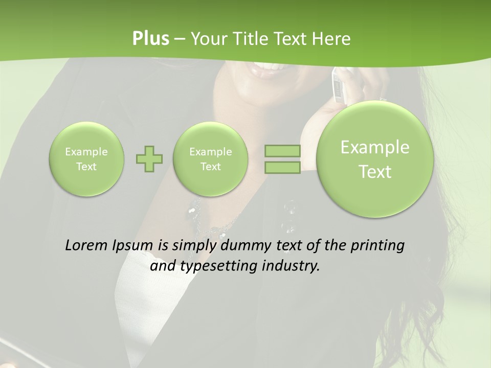 Cell Phone Corporate Smiling PowerPoint Template