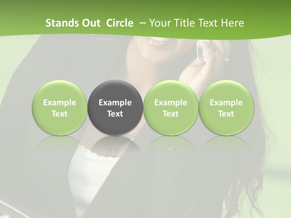 Cell Phone Corporate Smiling PowerPoint Template