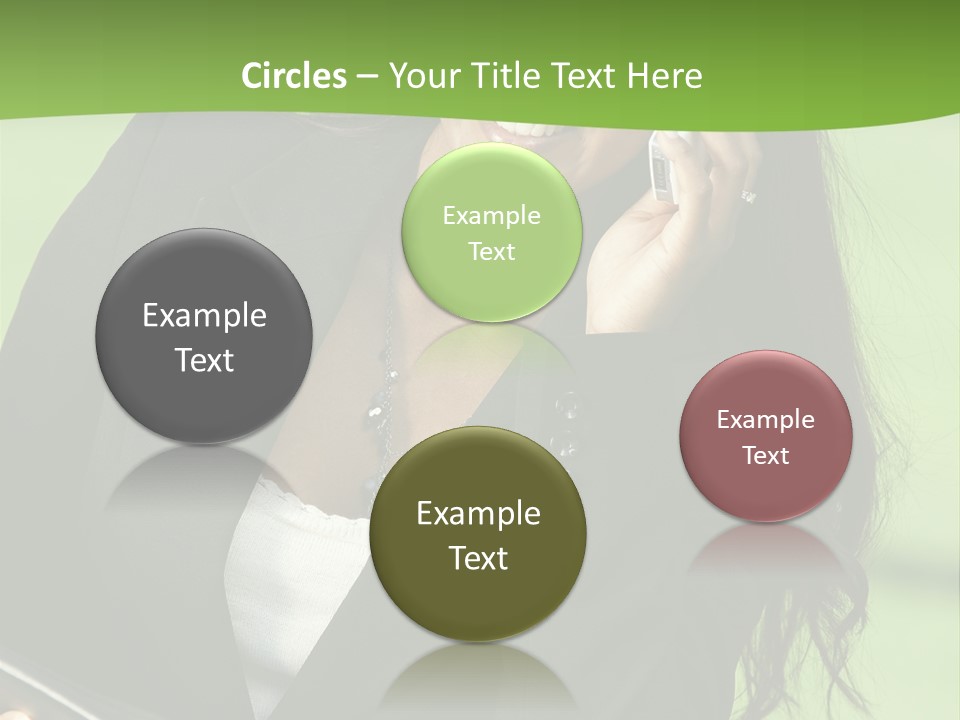 Cell Phone Corporate Smiling PowerPoint Template