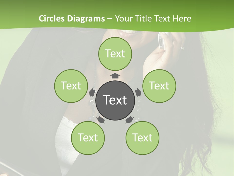 Cell Phone Corporate Smiling PowerPoint Template