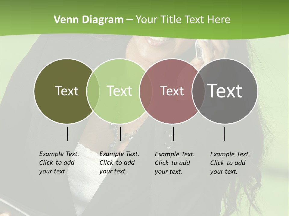 Cell Phone Corporate Smiling PowerPoint Template