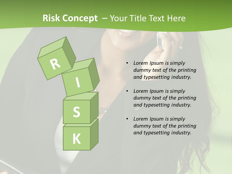 Cell Phone Corporate Smiling PowerPoint Template