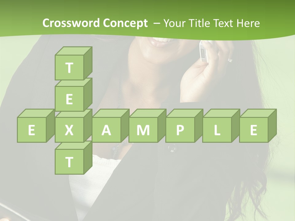 Cell Phone Corporate Smiling PowerPoint Template