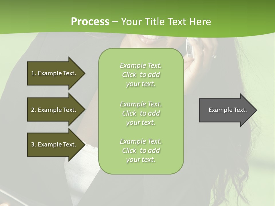 Cell Phone Corporate Smiling PowerPoint Template