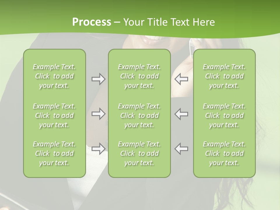 Cell Phone Corporate Smiling PowerPoint Template