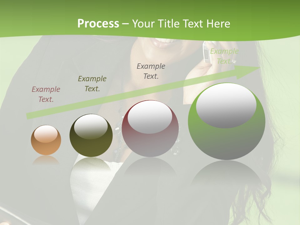 Cell Phone Corporate Smiling PowerPoint Template