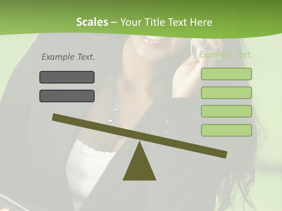Cell Phone Corporate Smiling PowerPoint Template