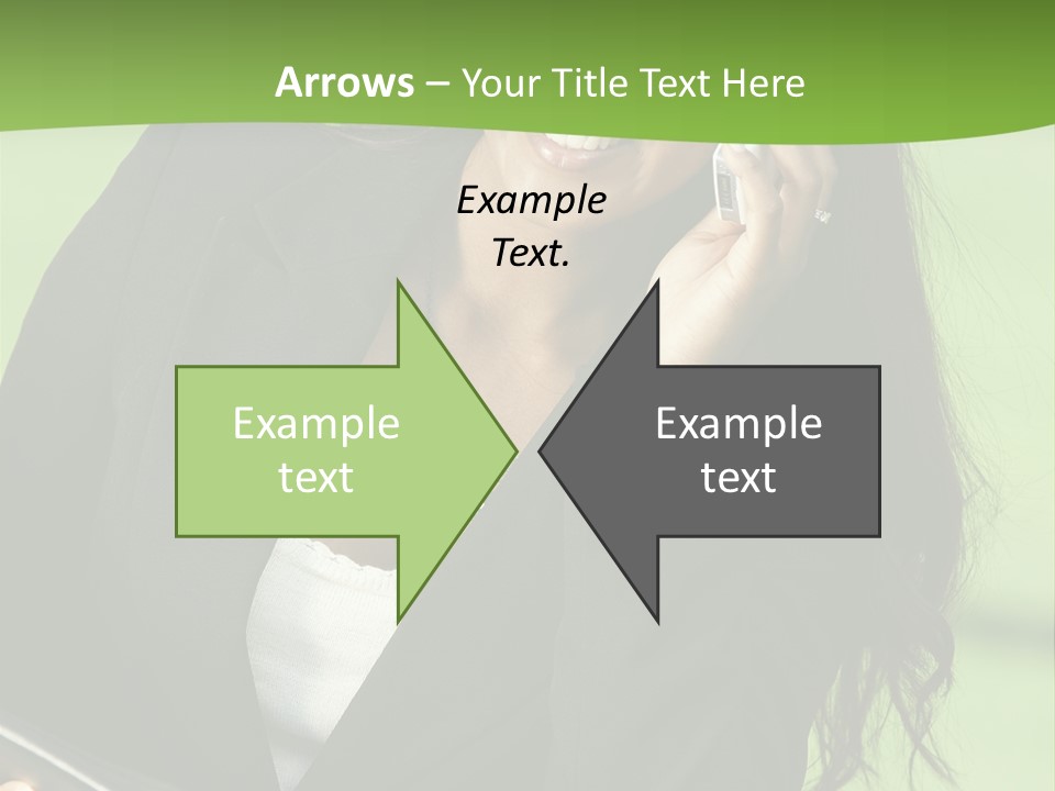 Cell Phone Corporate Smiling PowerPoint Template