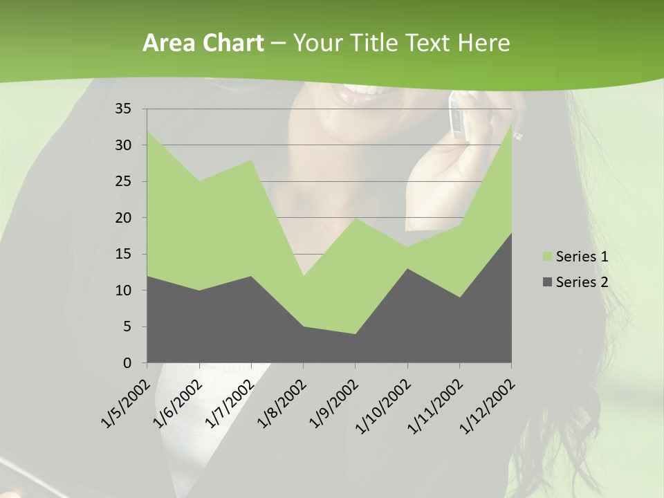 Cell Phone Corporate Smiling PowerPoint Template