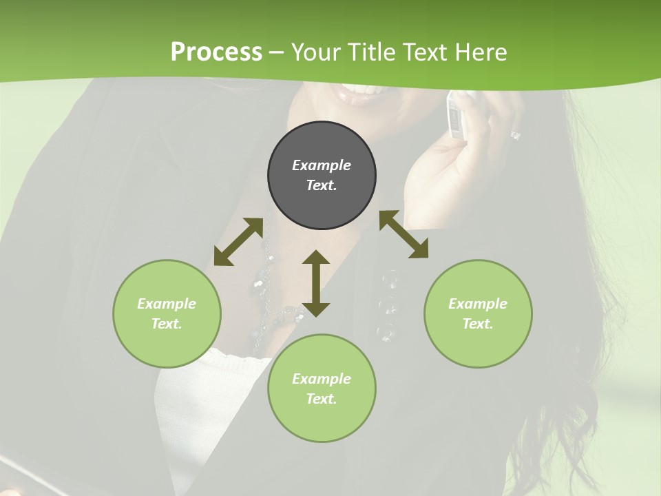 Cell Phone Corporate Smiling PowerPoint Template