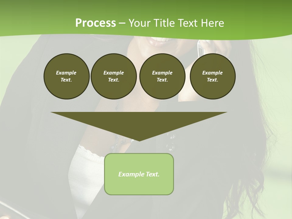 Cell Phone Corporate Smiling PowerPoint Template