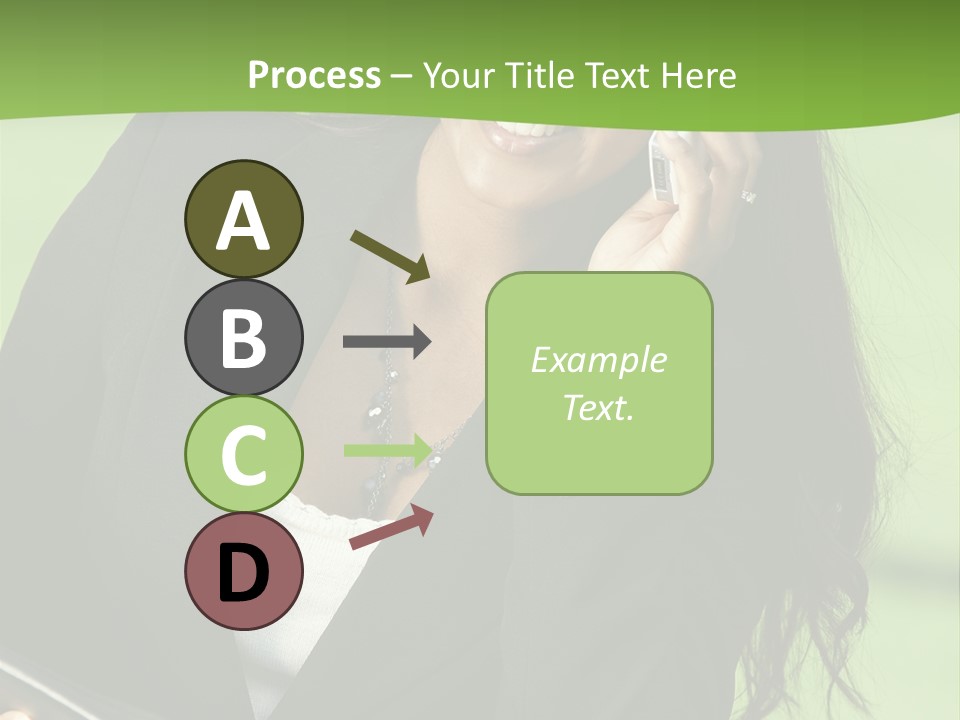 Cell Phone Corporate Smiling PowerPoint Template