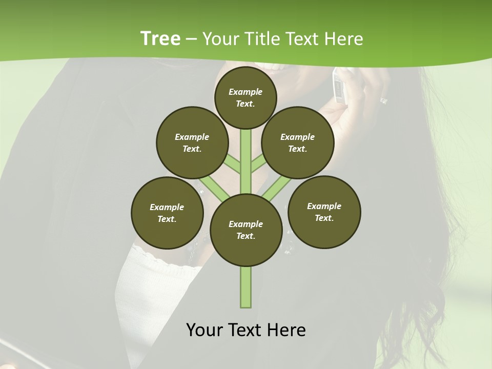 Cell Phone Corporate Smiling PowerPoint Template