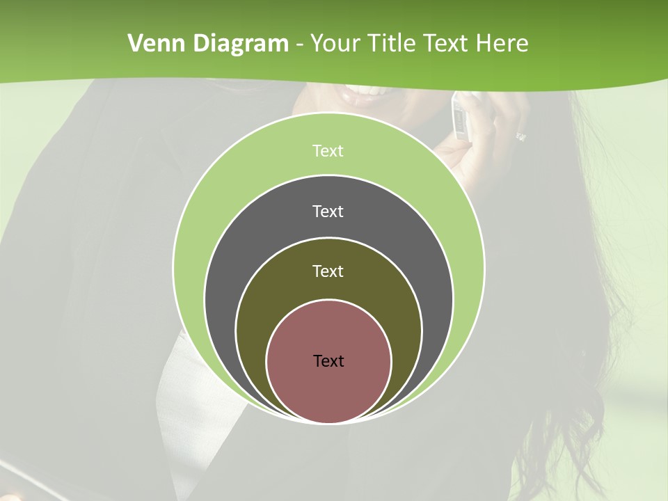Cell Phone Corporate Smiling PowerPoint Template