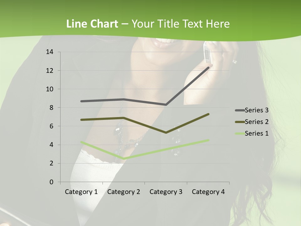 Cell Phone Corporate Smiling PowerPoint Template