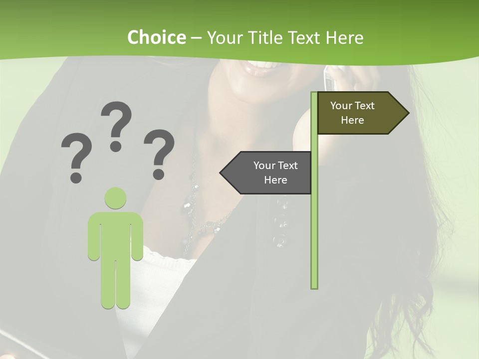 Cell Phone Corporate Smiling PowerPoint Template