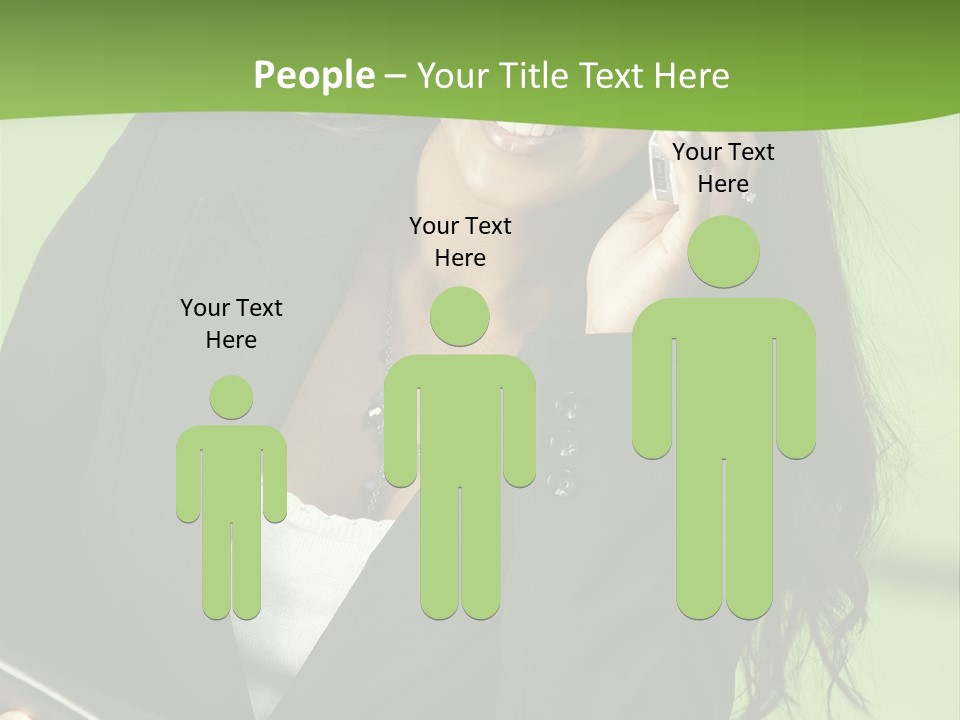 Cell Phone Corporate Smiling PowerPoint Template