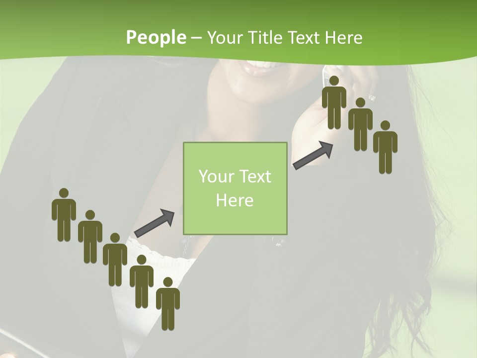 Cell Phone Corporate Smiling PowerPoint Template