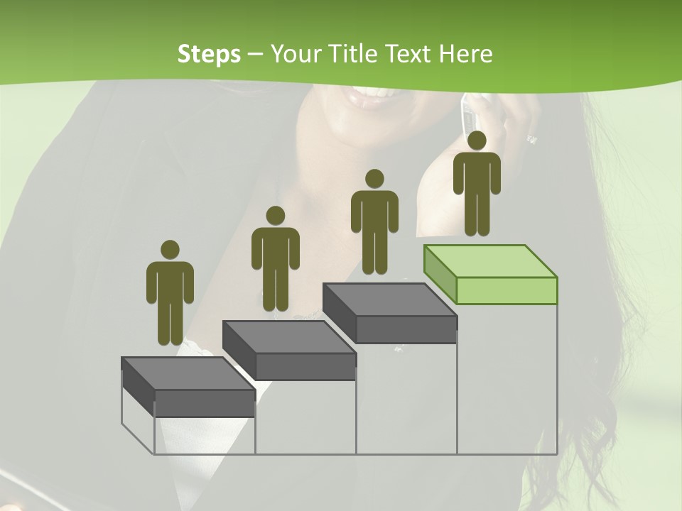 Cell Phone Corporate Smiling PowerPoint Template