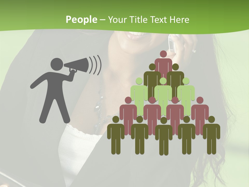 Cell Phone Corporate Smiling PowerPoint Template
