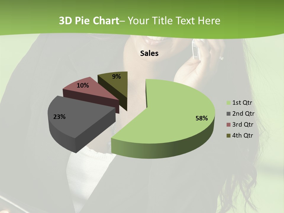 Cell Phone Corporate Smiling PowerPoint Template