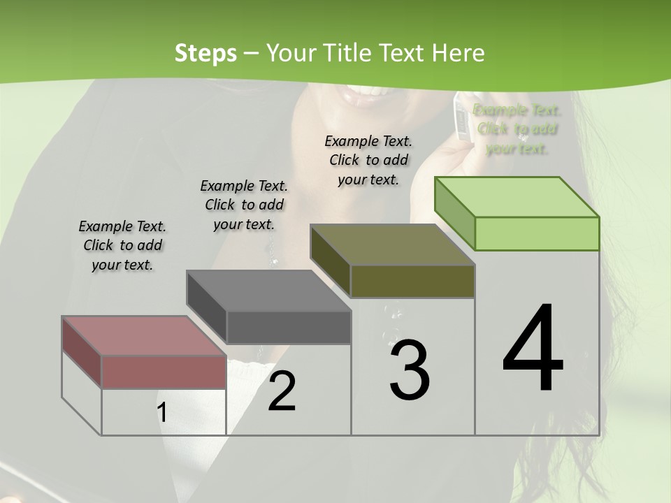 Cell Phone Corporate Smiling PowerPoint Template