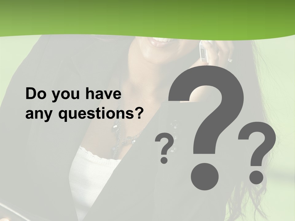 Cell Phone Corporate Smiling PowerPoint Template