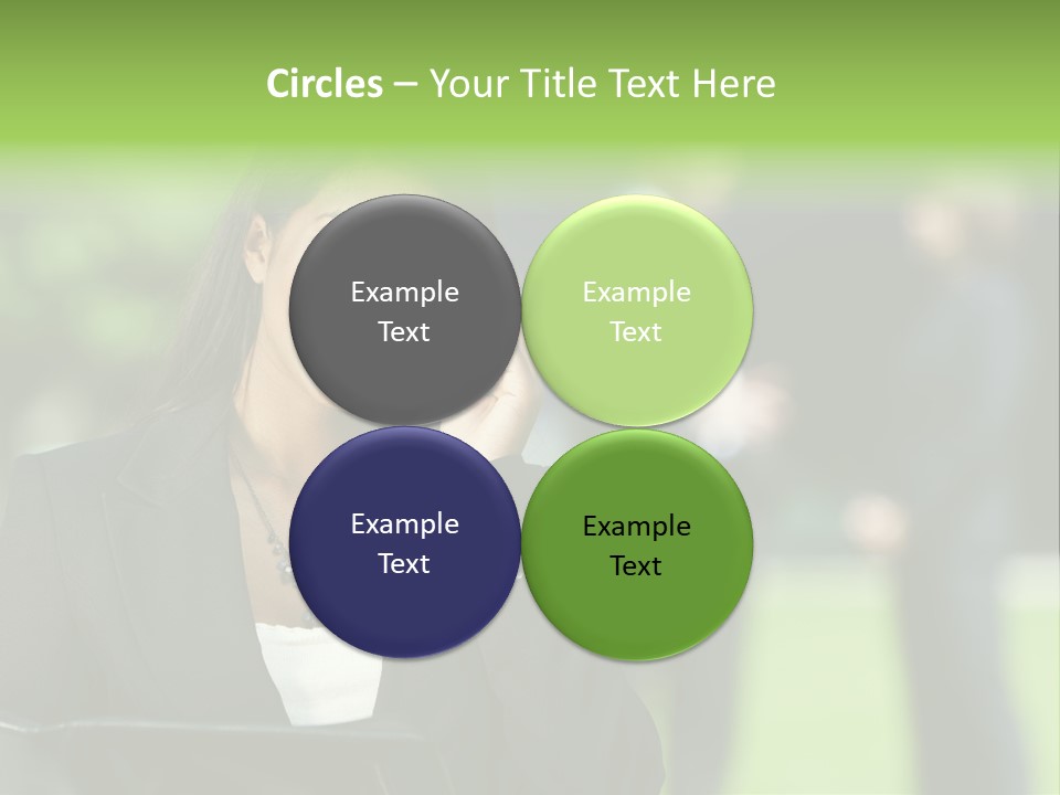 Cell Phone Portrait Ethnic PowerPoint Template