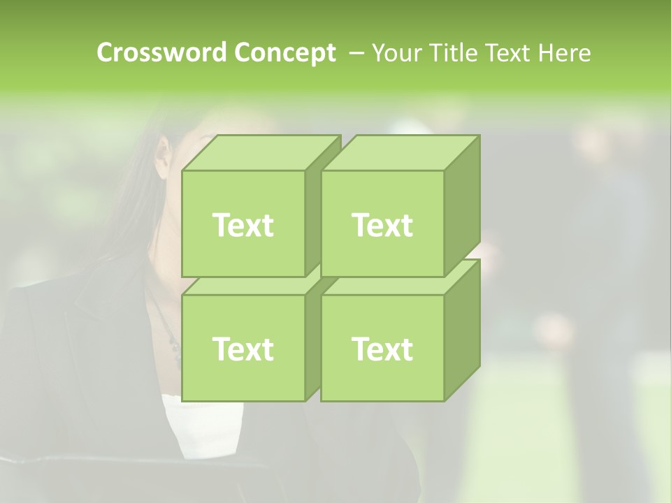 Cell Phone Portrait Ethnic PowerPoint Template