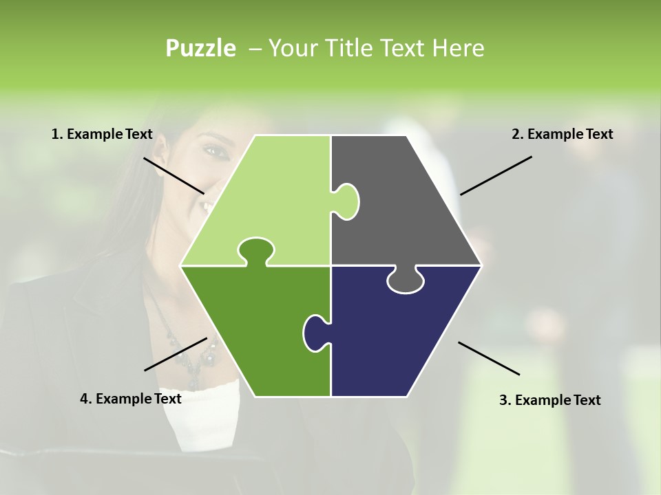 Cell Phone Portrait Ethnic PowerPoint Template