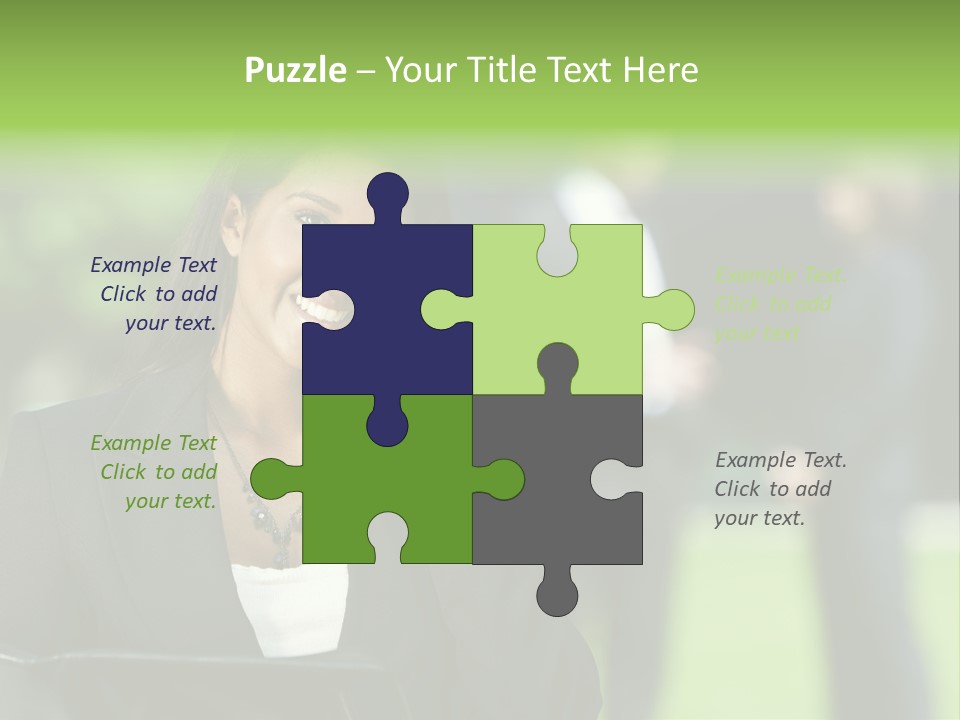 Cell Phone Portrait Ethnic PowerPoint Template